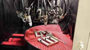 custom rotary head air blast system