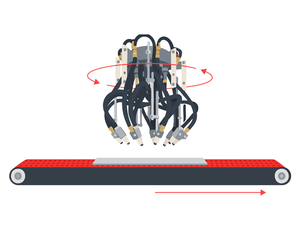 In-line conveyor Illustration